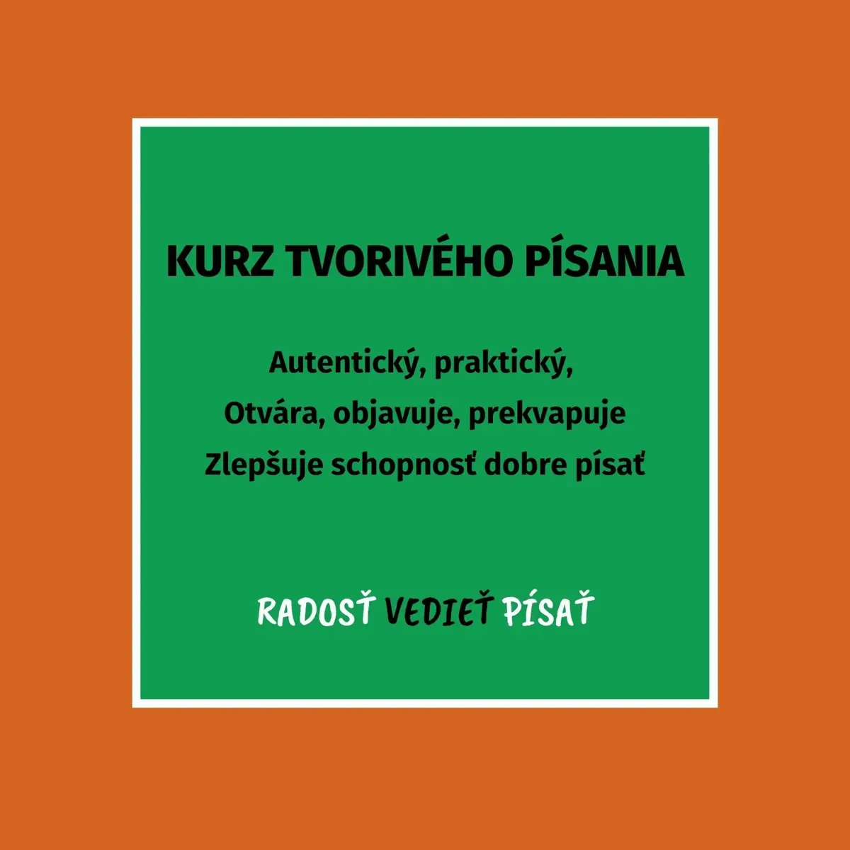 Kurz tvorivého písania program